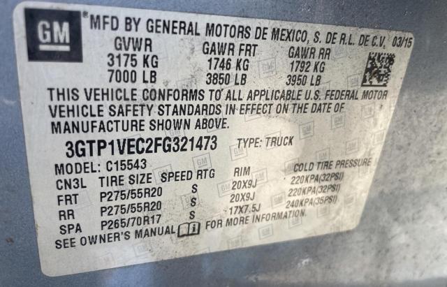 Photo 10 from auction – 2015 GMC SIERRA C15 with VIN 3GTP1VEC2FG321473