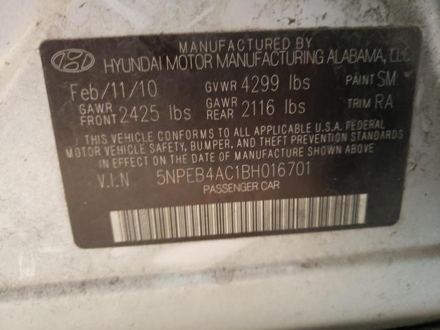 Photo 10 from auction – 2011 HYUNDAI SONATA GLS with VIN 5NPEB4AC1BH016701