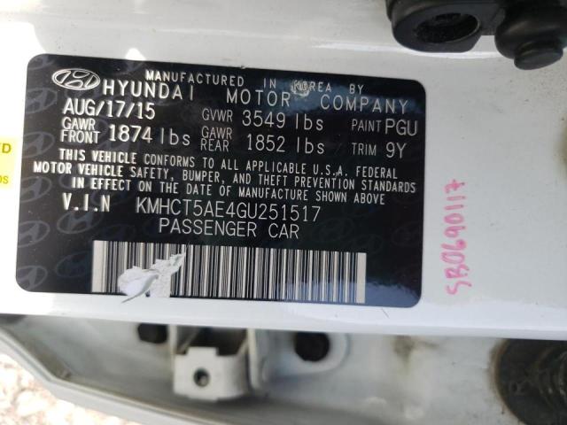 Photo 10 from auction – 2015 HYUNDAI ACCENT SE with VIN KMHCT5AE4GU251517