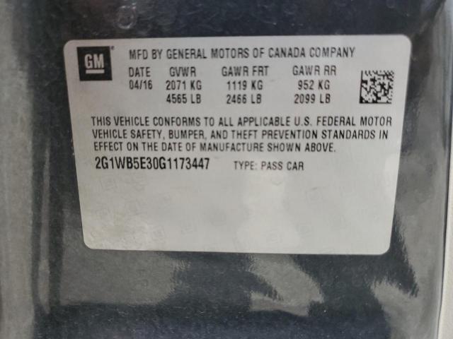Photo 10 from auction – 2016 CHEVROLET IMPALA LIM with VIN 2G1WB5E30G1173447