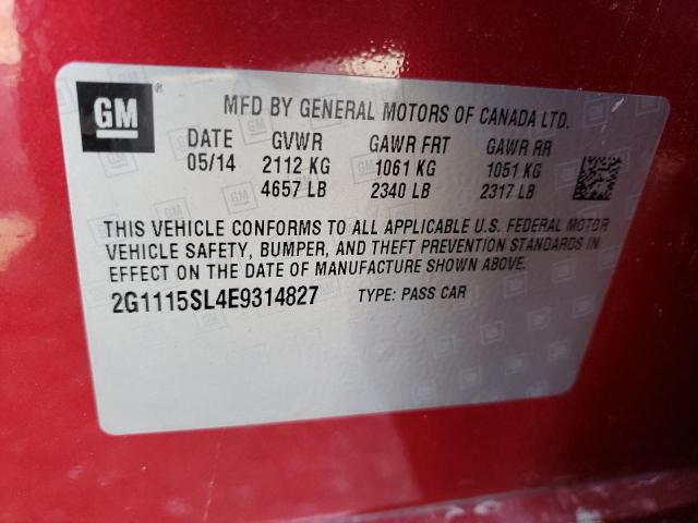 Photo 10 from auction – 2014 CHEVROLET IMPALA LT with VIN 2G1115SL4E9314827