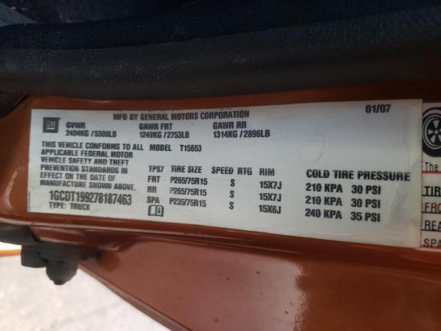 Photo 10 from auction – 2007 CHEVROLET COLORADO with VIN 1GCDT199278187463