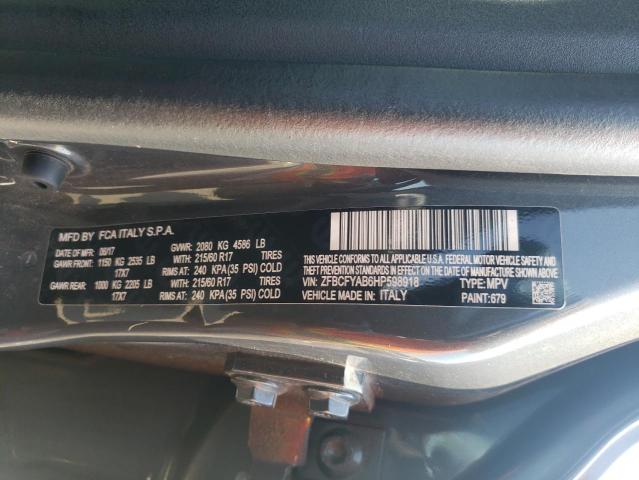 Photo 10 from auction – 2017 FIAT 500X POP with VIN ZFBCFYAB6HP598918