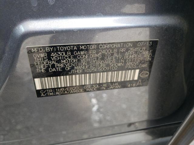 Photo 10 from auction – 2014 LEXUS IS 250 with VIN JTHBF1D25E5009102