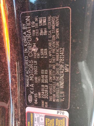 Photo 10 from auction – 2015 KIA SOUL with VIN KNDJN2A29F7811412
