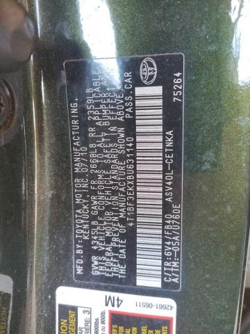 Photo 10 from auction – 2011 TOYOTA CAMRY BASE with VIN 4T1BF3EKXBU631140