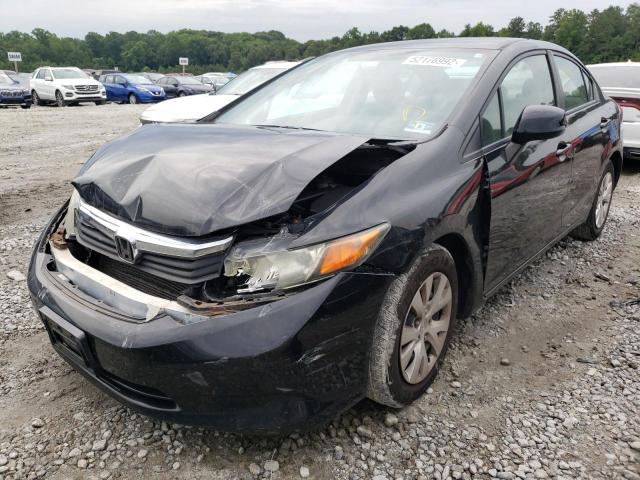 Photo 2 from auction – 2012 HONDA CIVIC LX with VIN 19XFB2F54CE375890