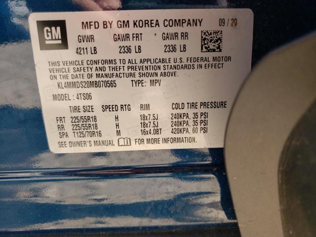Photo 10 from auction – 2021 BUICK ENCORE GX with VIN KL4MMDS20MB070565