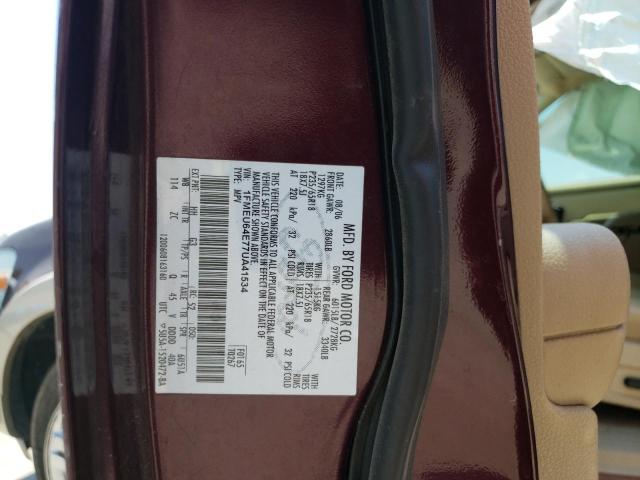 Photo 10 from auction – 2007 FORD EXPLORER E with VIN 1FMEU64E77UA41534