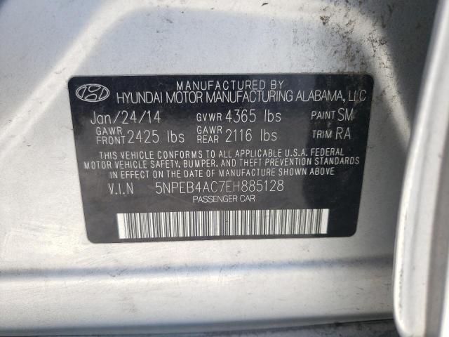 Photo 10 from auction – 2014 HYUNDAI SONATA GLS with VIN 5NPEB4AC7EH885128