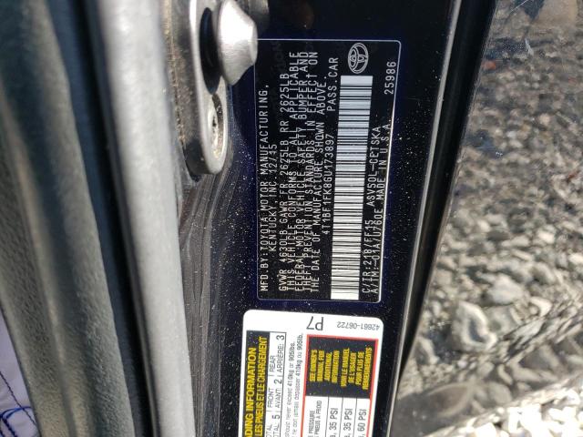 Photo 10 from auction – 2016 TOYOTA CAMRY LE with VIN 4T1BF1FK8GU173897