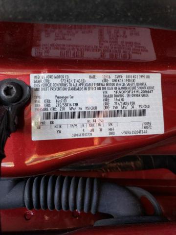 Photo 10 from auction – 2017 FORD FOCUS SE with VIN 1FADP3F21HL209447