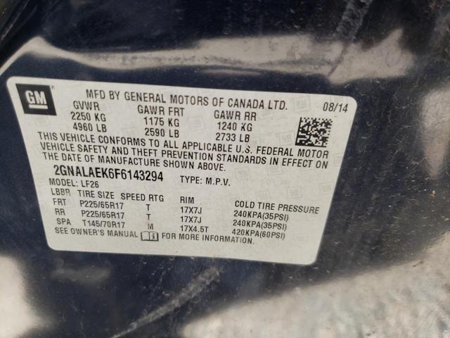 Photo 10 from auction – 2015 CHEVROLET EQUINOX LS with VIN 2GNALAEK6F6143294