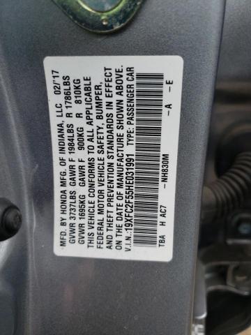 Photo 10 from auction – 2017 HONDA CIVIC LX with VIN 19XFC2F55HE031991