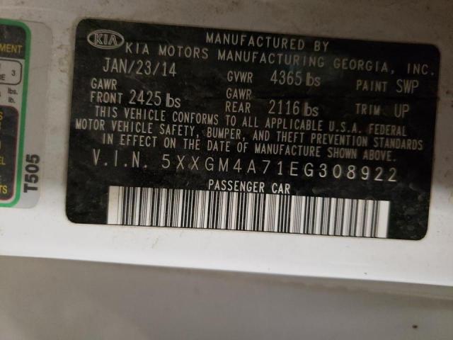 Photo 10 from auction – 2014 KIA OPTIMA LX with VIN 5XXGM4A71EG308922