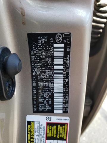 Photo 10 from auction – 2010 TOYOTA COROLLA BA with VIN 2T1BU4EE0AC377766