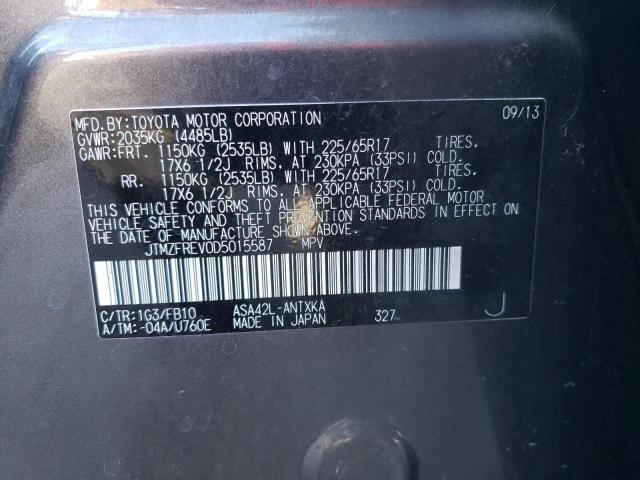 Photo 10 from auction – 2013 TOYOTA RAV4 LE with VIN JTMZFREV0D5015587