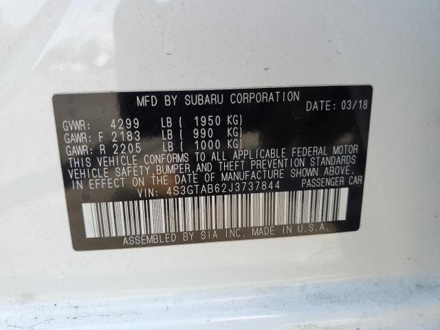 Photo 10 from auction – 2018 SUBARU IMPREZA PR with VIN 4S3GTAB62J3737844