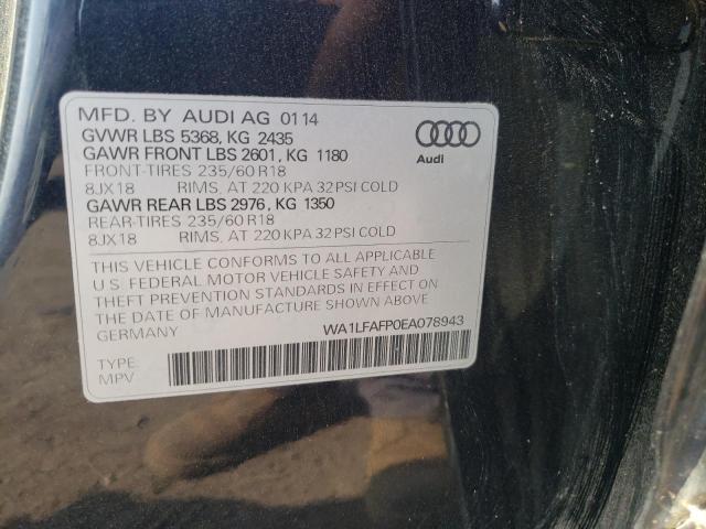 Photo 10 from auction – 2014 AUDI Q5 PREMIUM with VIN WA1LFAFP0EA078943
