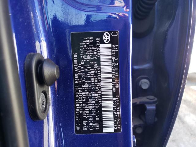 Photo 10 from auction – 2020 TOYOTA COROLLA SE with VIN 5YFP4RCE5LP014419