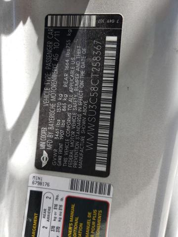 Photo 10 from auction – 2012 MINI COOPER with VIN WMWSU3C58CT258367
