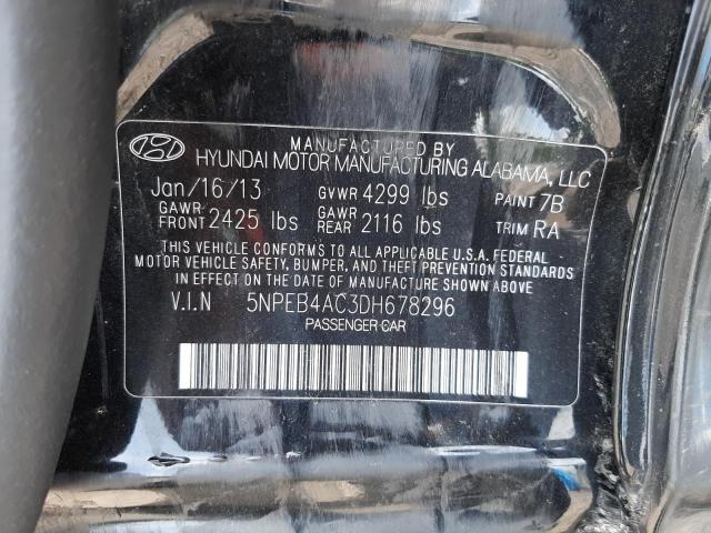 Photo 10 from auction – 2013 HYUNDAI SONATA GLS with VIN 5NPEB4AC3DH678296