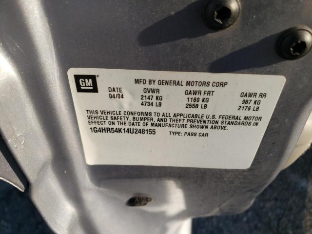 Photo 10 from auction – 2004 BUICK LESABRE with VIN 1G4HR54K14U248155