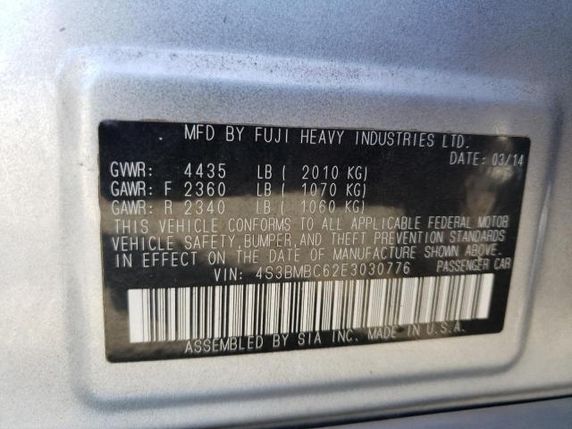 Photo 10 from auction – 2014 SUBARU LEGACY 2.5 with VIN 4S3BMBC62E3030776
