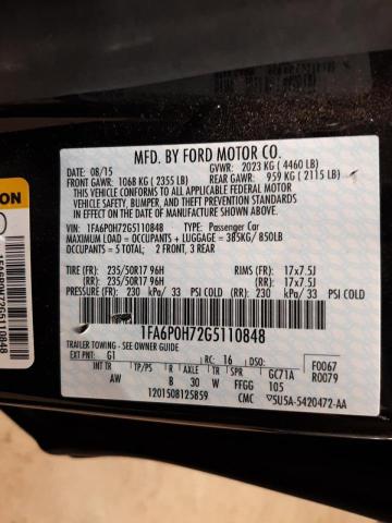 Photo 10 from auction – 2016 FORD FUSION SE with VIN 1FA6P0H72G5110848