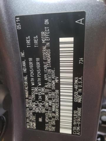 Photo 10 from auction – 2014 TOYOTA HIGHLANDER with VIN 5TDKKRFH2ES029198