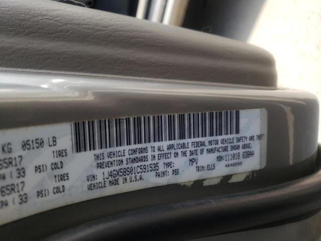 Photo 10 from auction – 2001 JEEP GRAND CHER with VIN 1J4GX58S01C591535