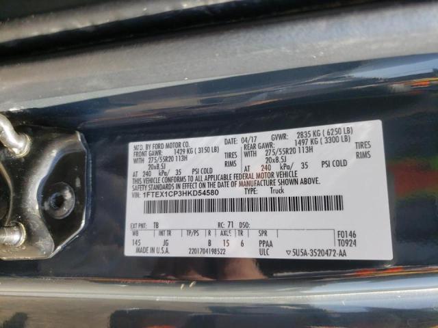 Photo 10 from auction – 2017 FORD F150 SUPER with VIN 1FTEX1CP3HKD54580