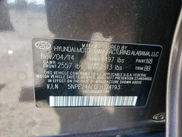 Photo 10 from auction – 2015 HYUNDAI SONATA SE with VIN 5NPE24AF0FH124193