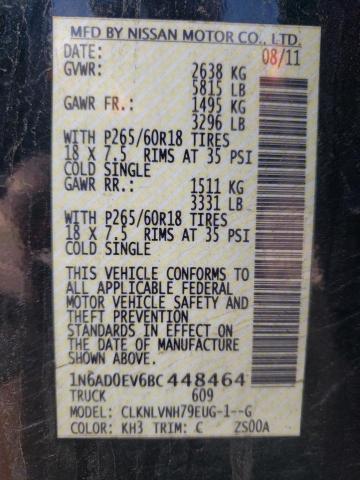 Photo 10 from auction – 2011 NISSAN FRONTIER S with VIN 1N6AD0EV6BC448464