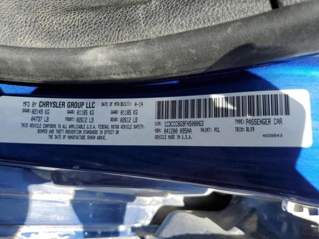 Photo 10 from auction – 2015 CHRYSLER 200 S with VIN 1C3CCCBG9FN508063