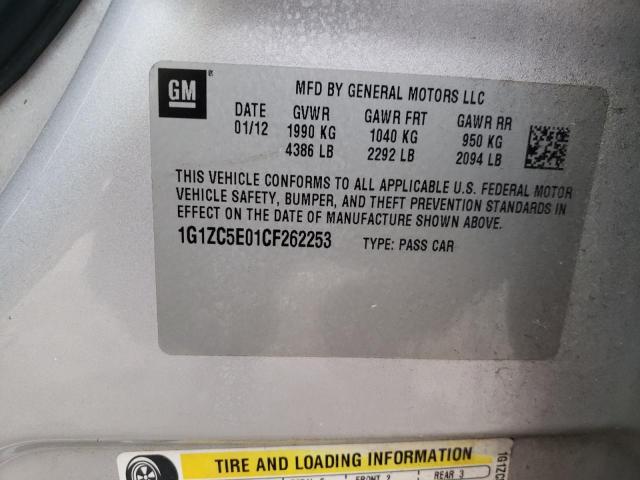 Photo 10 from auction – 2012 CHEVROLET MALIBU 1LT with VIN 1G1ZC5E01CF262253