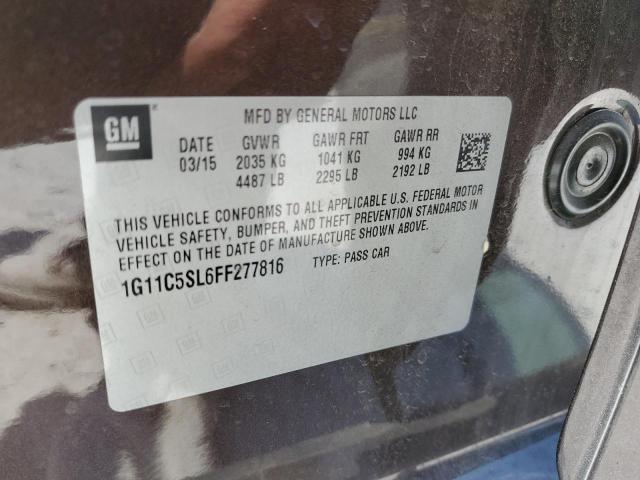 Photo 10 from auction – 2015 CHEVROLET MALIBU 1LT with VIN 1G11C5SL6FF277816