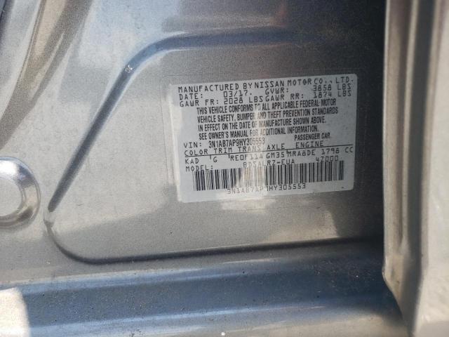 Photo 10 from auction – 2017 NISSAN SENTRA S with VIN 3N1AB7AP9HY305553