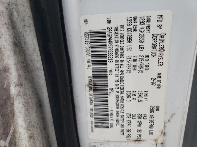 Photo 10 from auction – 2007 CHRYSLER TOWN & COU with VIN 2A4GP44R97R285219