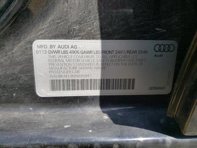 Photo 10 from auction – 2013 AUDI A4 PREMIUM with VIN WAUBFAFL9DN035947