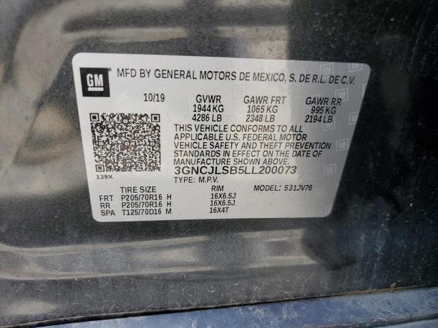 Photo 10 from auction – 2020 CHEVROLET TRAX 1LT with VIN 3GNCJLSB5LL200073