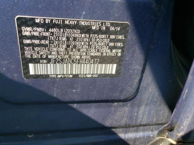 Photo 10 from auction – 2015 SUBARU FORESTER 2 with VIN JF2SJABC5FH440472