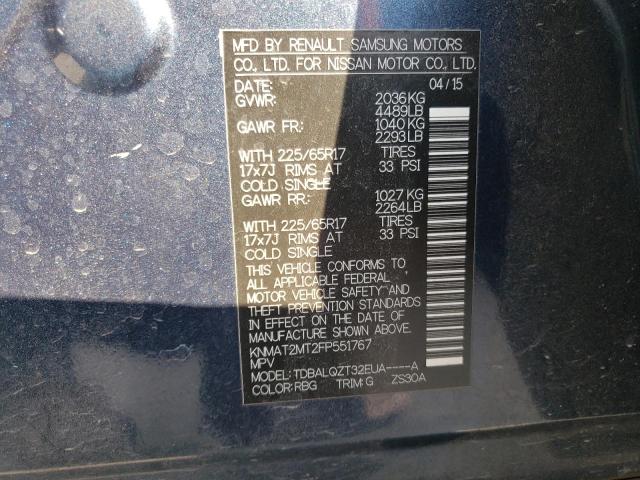 Фото 10 с аукциона – 2015 NISSAN ROGUE S с VIN KNMAT2MT2FP551767