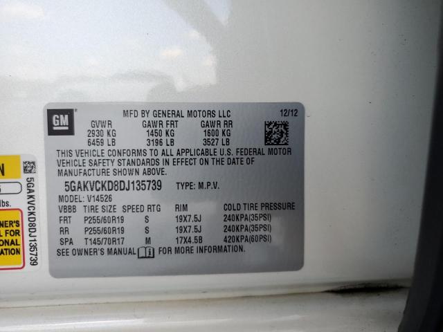 Photo 10 from auction – 2013 BUICK ENCLAVE with VIN 5GAKVCKD8DJ135739