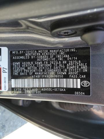 Photo 10 from auction – 2014 TOYOTA CAMRY with VIN 4T4BF1FK6ER406050
