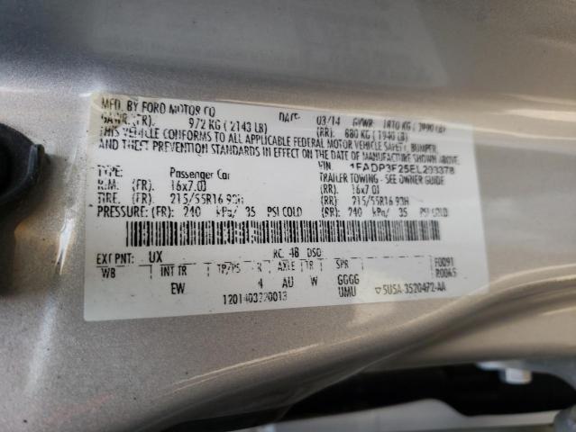 Photo 10 from auction – 2014 FORD FOCUS SE with VIN 1FADP3F25EL293378