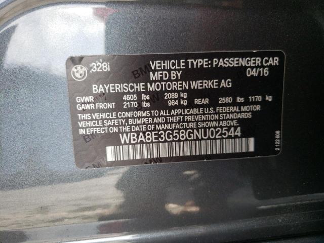 Photo 10 from auction – 2016 BMW 328 XI SUL with VIN WBA8E3G58GNU02544