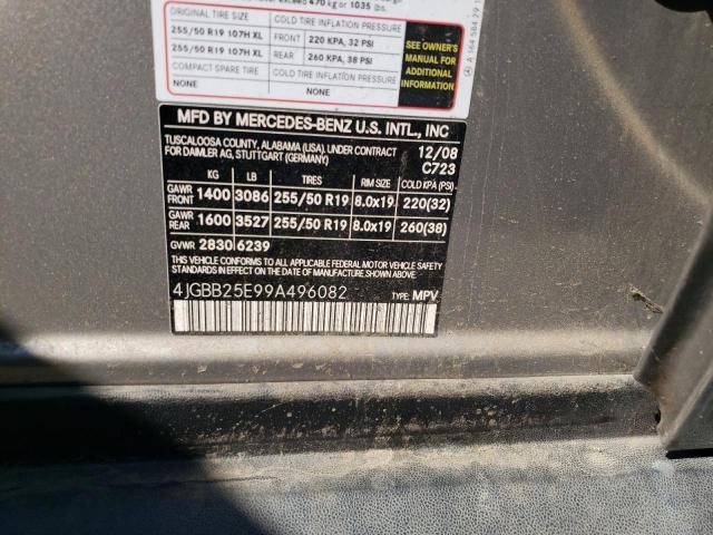 Photo 10 from auction – 2009 MERCEDES-BENZ ML with VIN 4JGBB25E99A496082