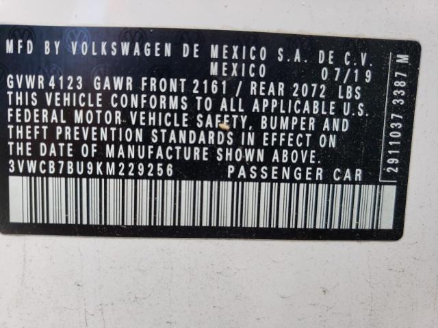 Photo 10 from auction – 2019 VOLKSWAGEN JETTA S with VIN 3VWCB7BU9KM229256