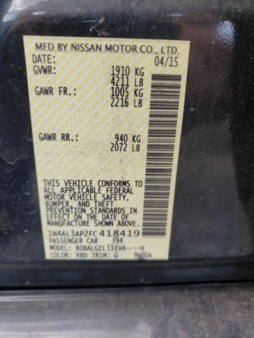 Photo 10 from auction – 2015 NISSAN ALTIMA 2.5 with VIN 1N4AL3AP2FC418419